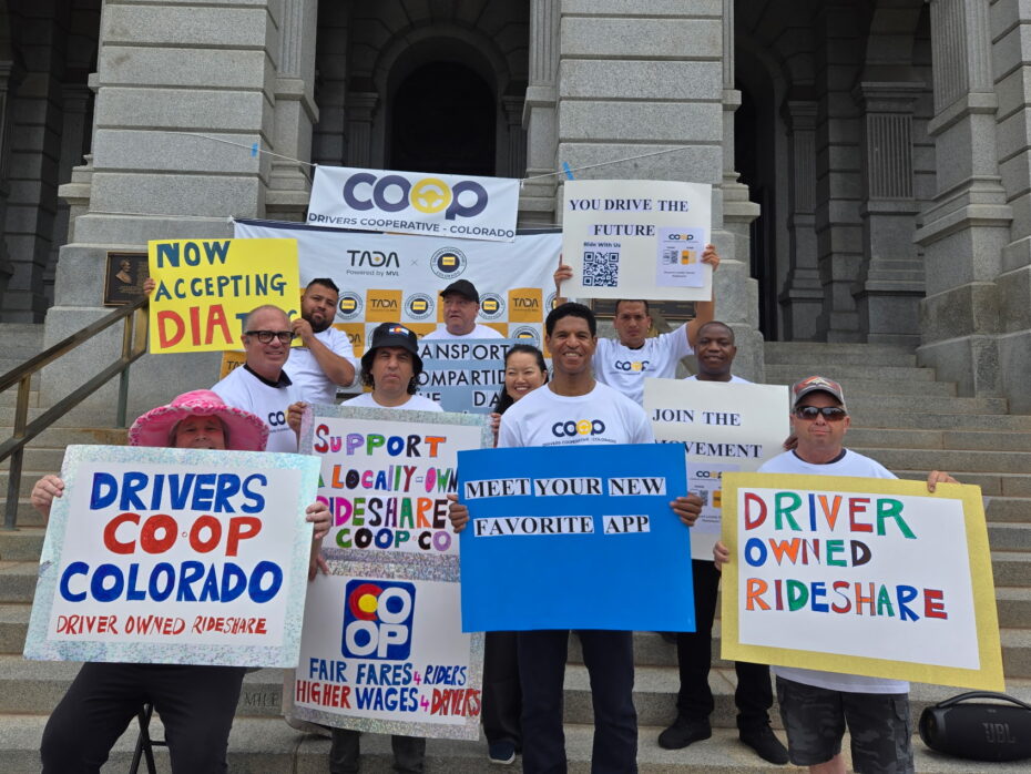 Group of Colorado Drivers holding signs