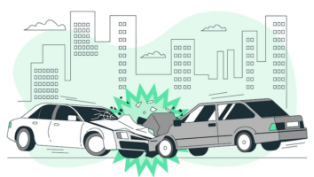 illustration of a car accident