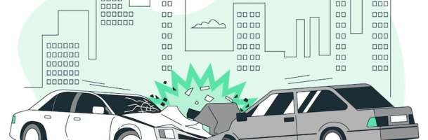 accident-report-form illustration of a car accident